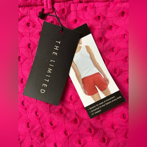The Limited 100% Cotton Tailored Eyelet Short NWT Hot Pink size 4 - Picture 2 of 9